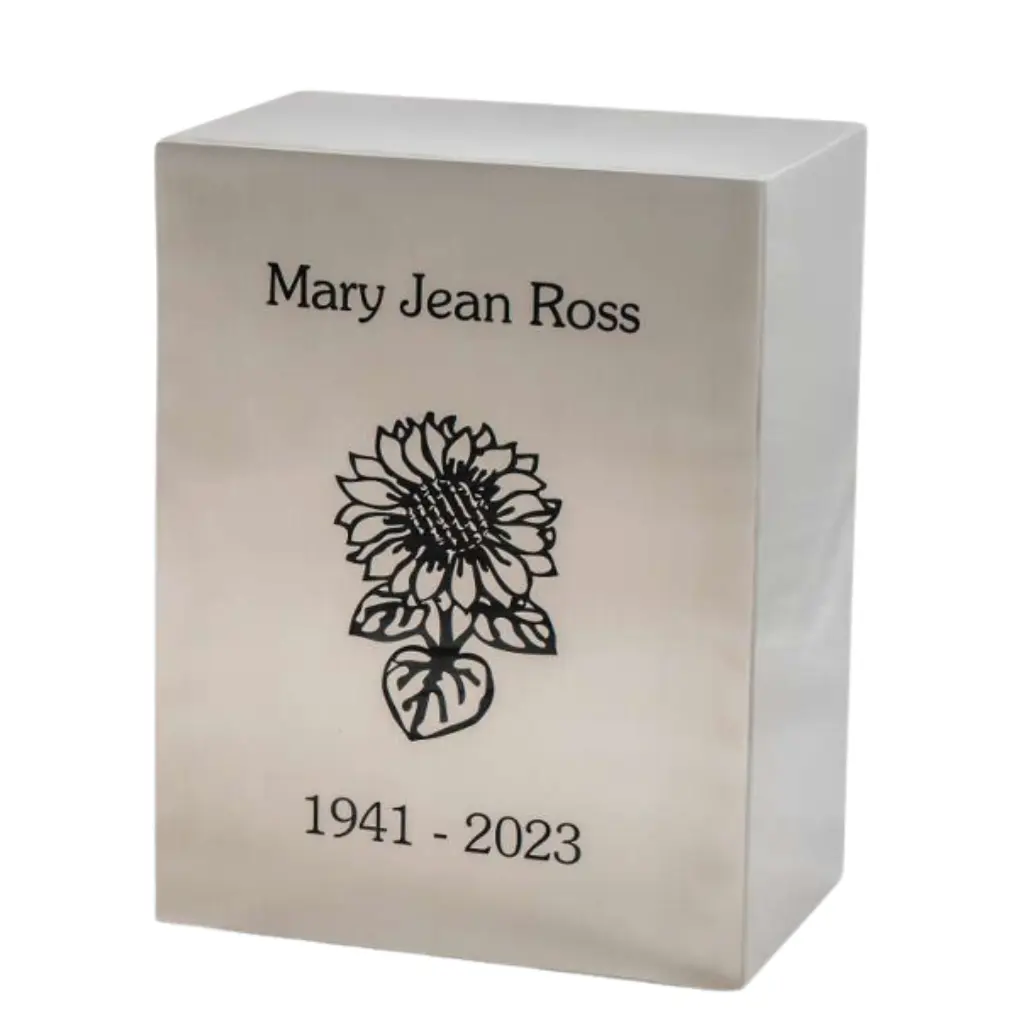 Pristine Stainless Cube Adult Urn