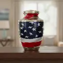 Stars & Stripes Brass Adult Urn