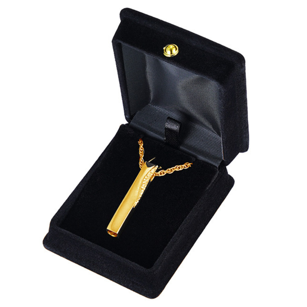 Crystal Facet Gold Pendant