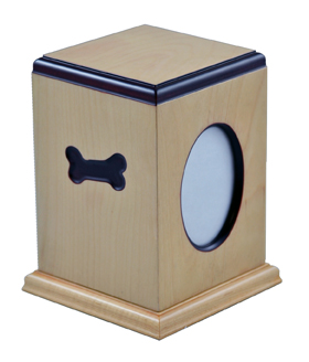 Dog Bone Wood Pet Urn