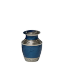 Mother of Pearl Blue Brass Miniature Urn