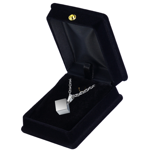 [419 CBS] Cube Silver Pendant