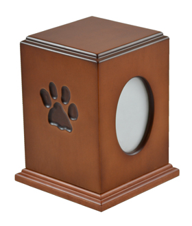 [710 PW] Dog Paw Wood Pet Urn